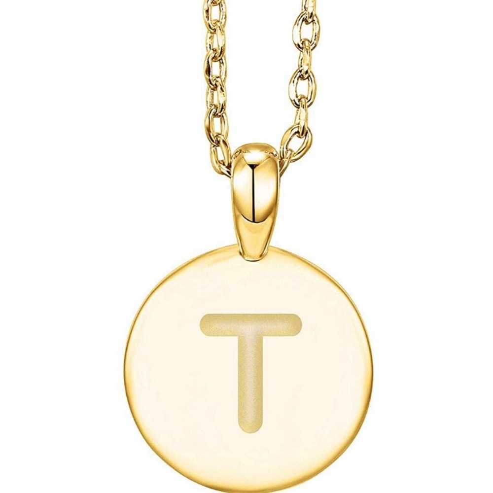 ✨14K YELLOW GOLD  Initial Necklace • | T | *NWT